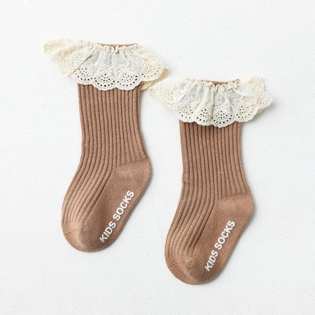 Frilled Lace Socks (two pairs) - Belle Baby