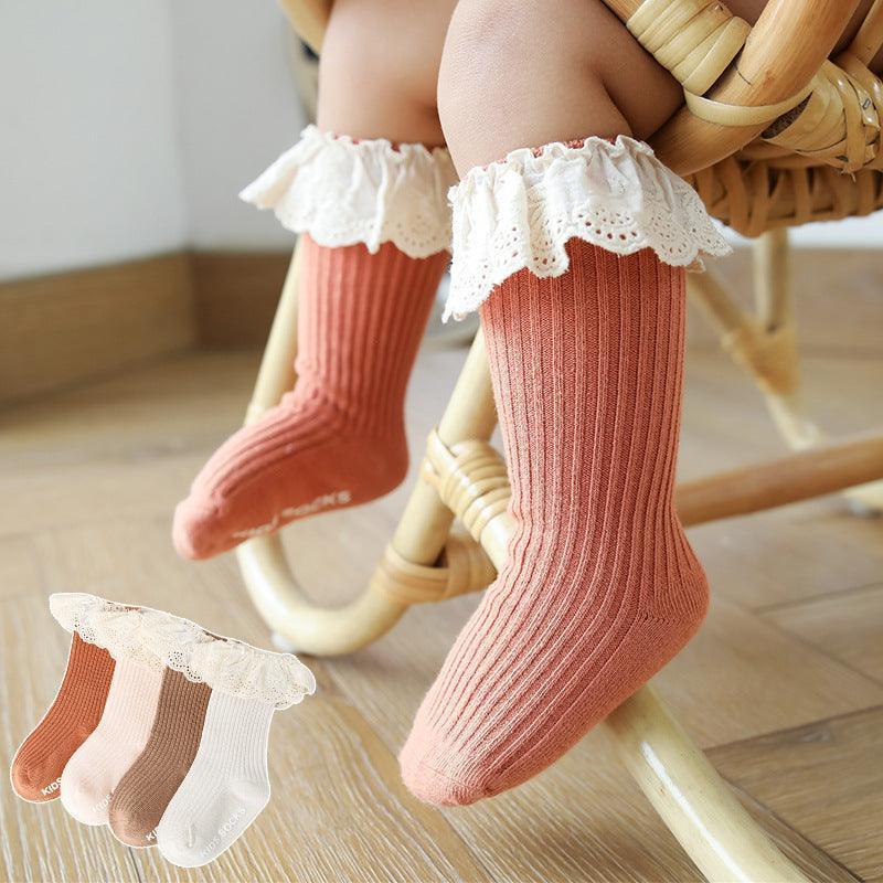 Frilled Lace Socks (two pairs) - Belle Baby