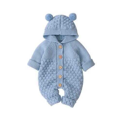 Knitted Bear Romper - Belle Baby