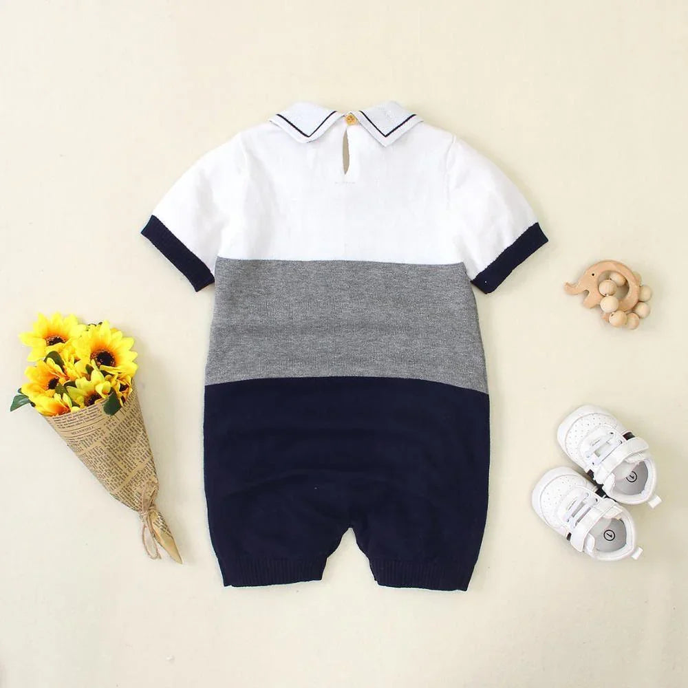 Knitted Elephant Romper - Belle Baby