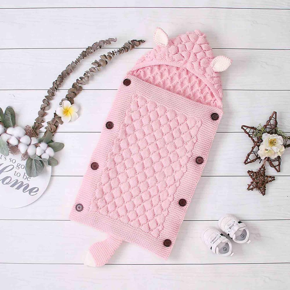 Knitted Fox Baby Pram Sleeping Bag - Belle Baby