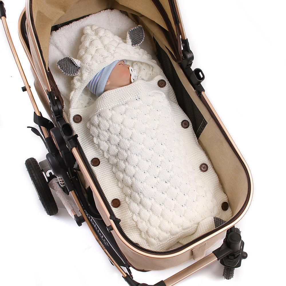 Knitted Fox Baby Pram Sleeping Bag - Belle Baby