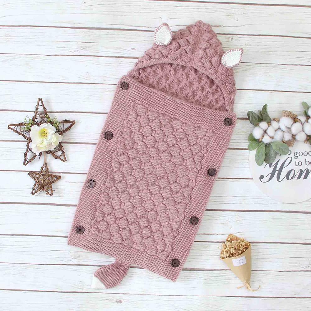 Knitted Fox Baby Pram Sleeping Bag - Belle Baby
