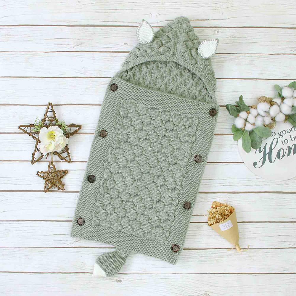 Knitted Fox Baby Pram Sleeping Bag - Belle Baby