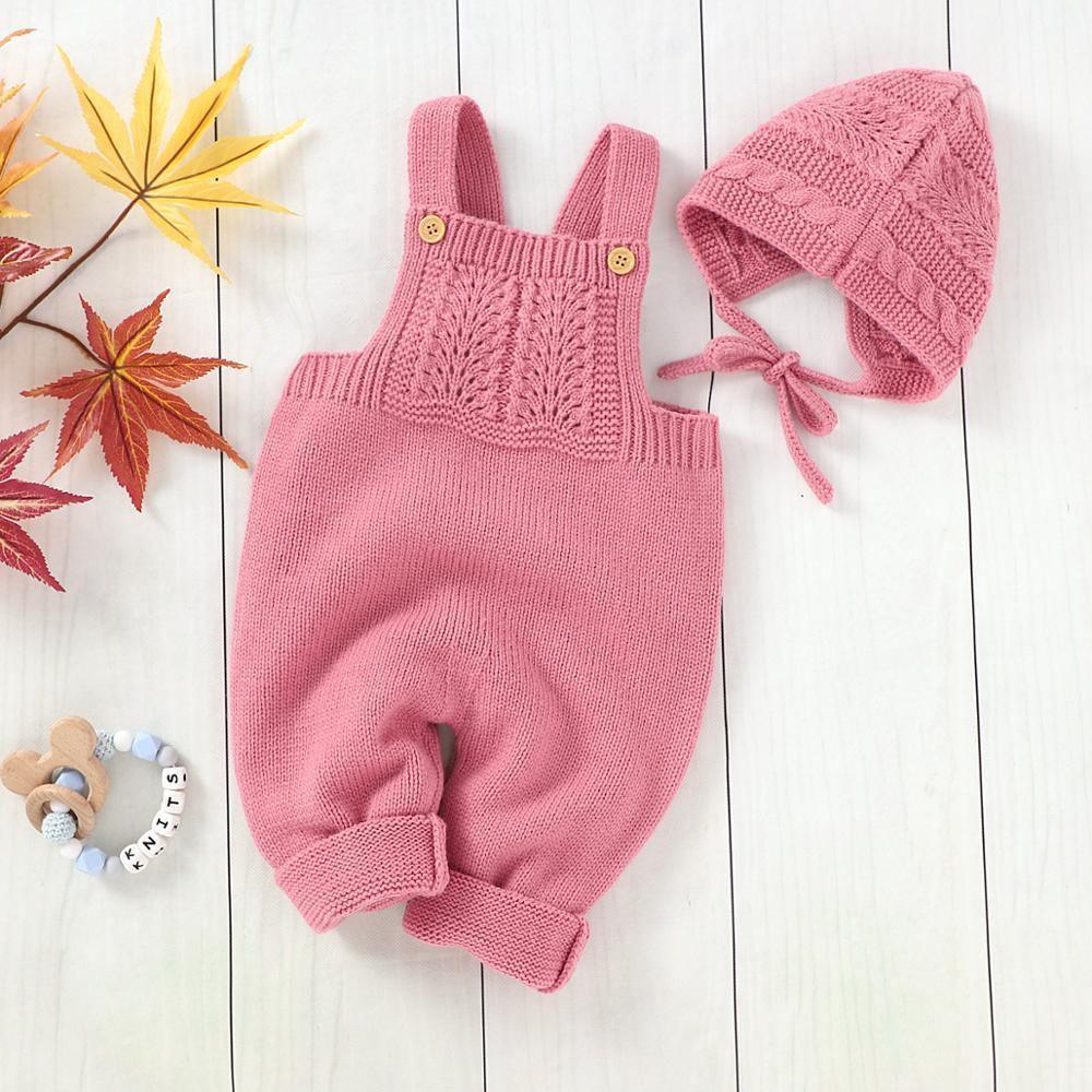 Knitted Sleeveless Jumpsuit & Bonnet - Belle Baby
