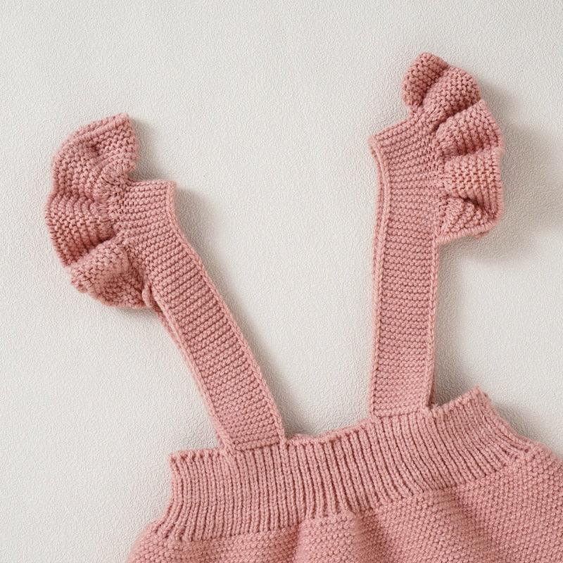 Knitted Strappy Overall Set - Belle Baby