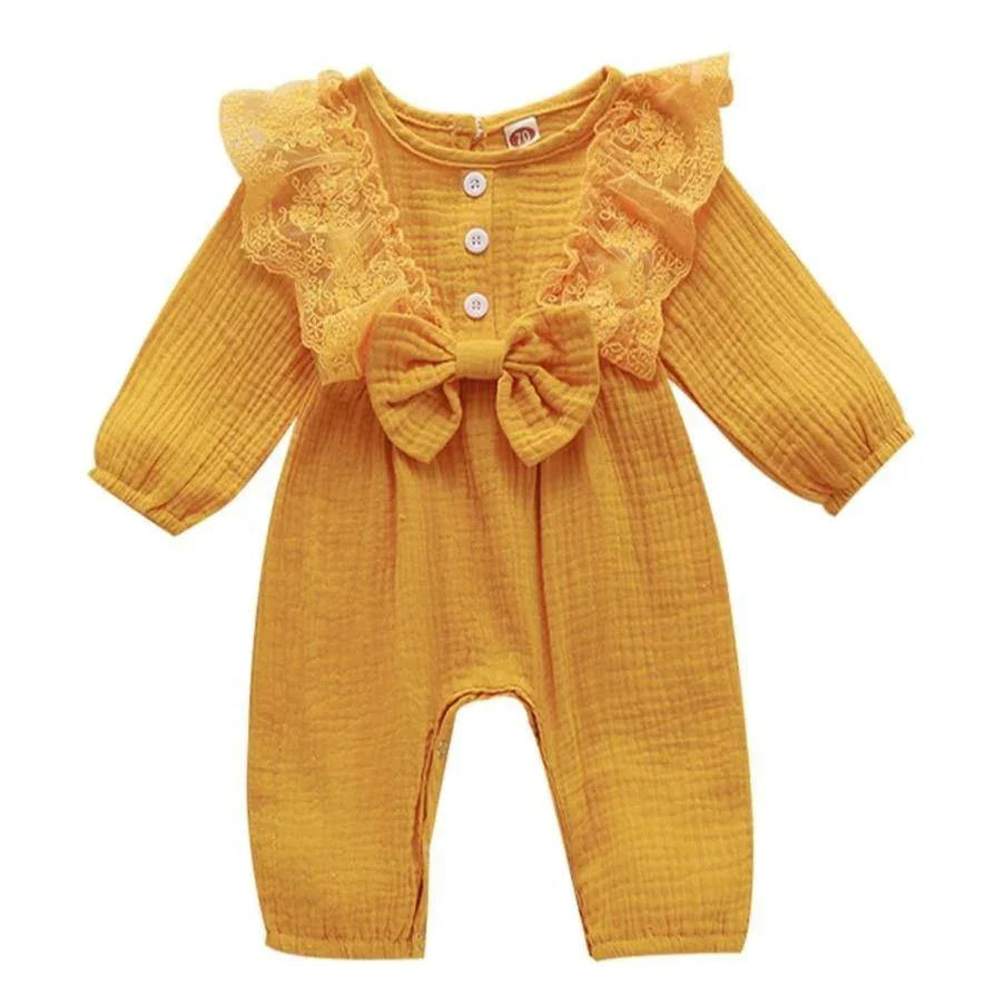 Lace Bow Bodysuit - Belle Baby