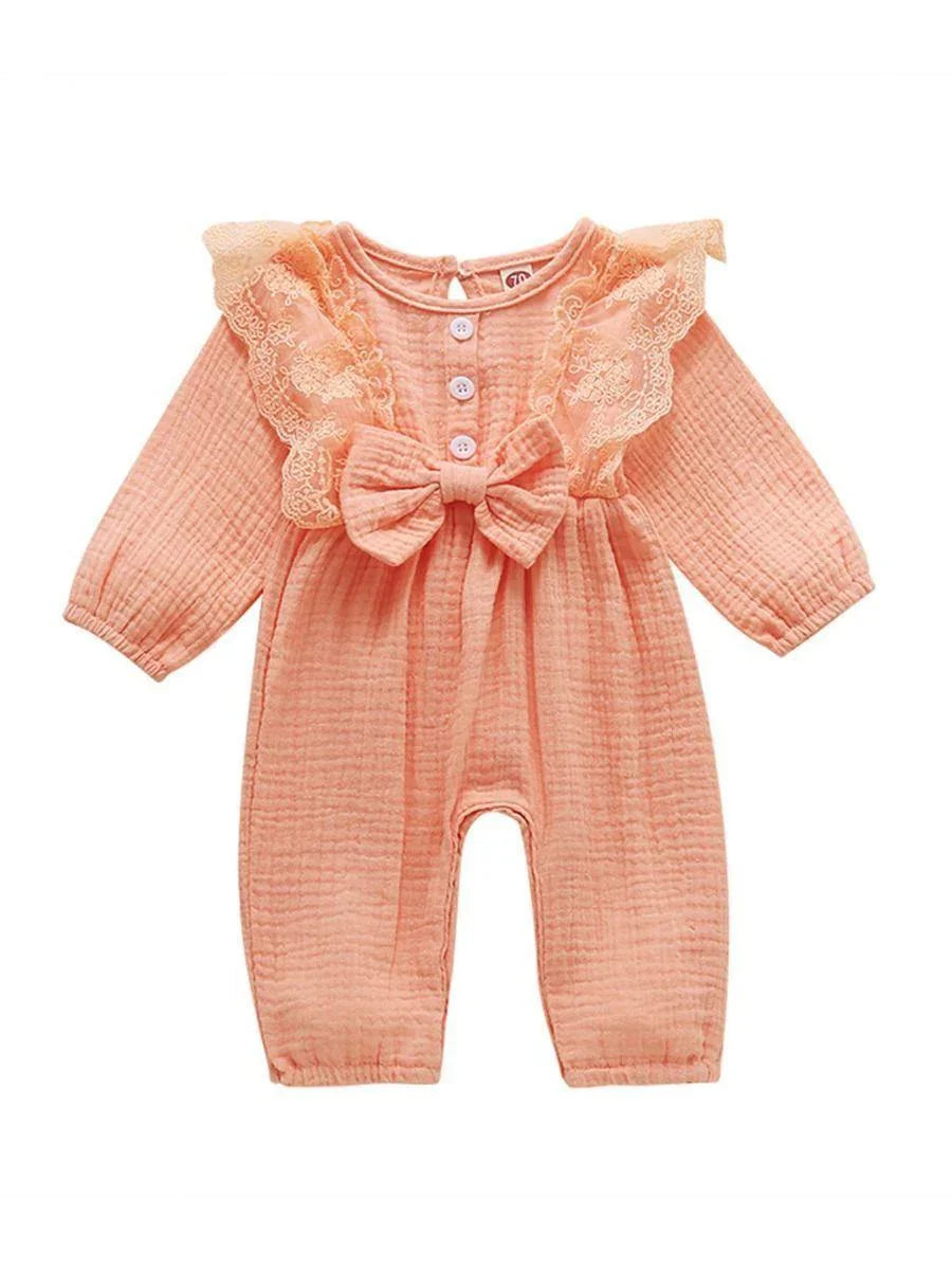 Lace Bow Bodysuit - Belle Baby