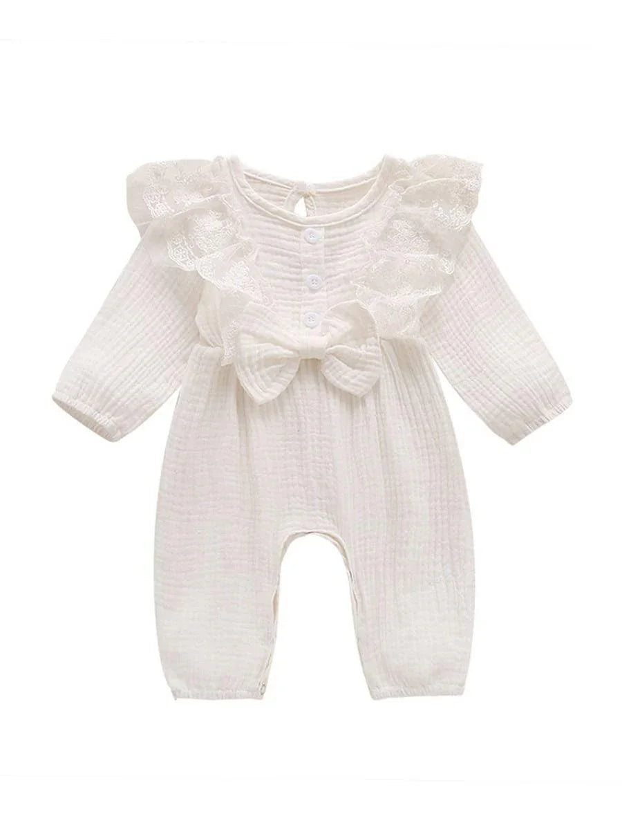 Lace Bow Bodysuit - Belle Baby