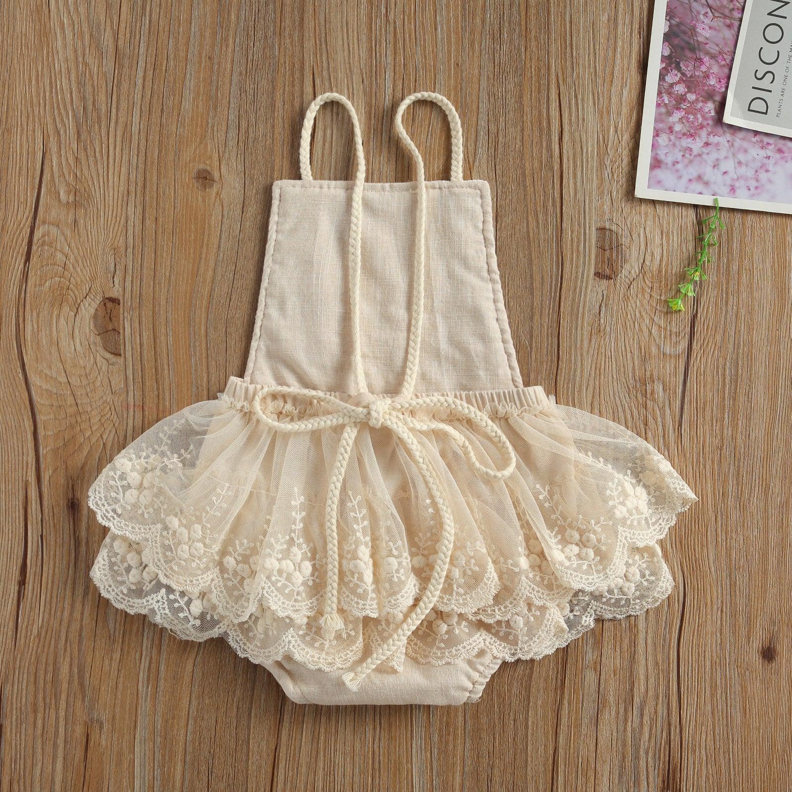 Lace Tassel Backless Dress - Belle Baby