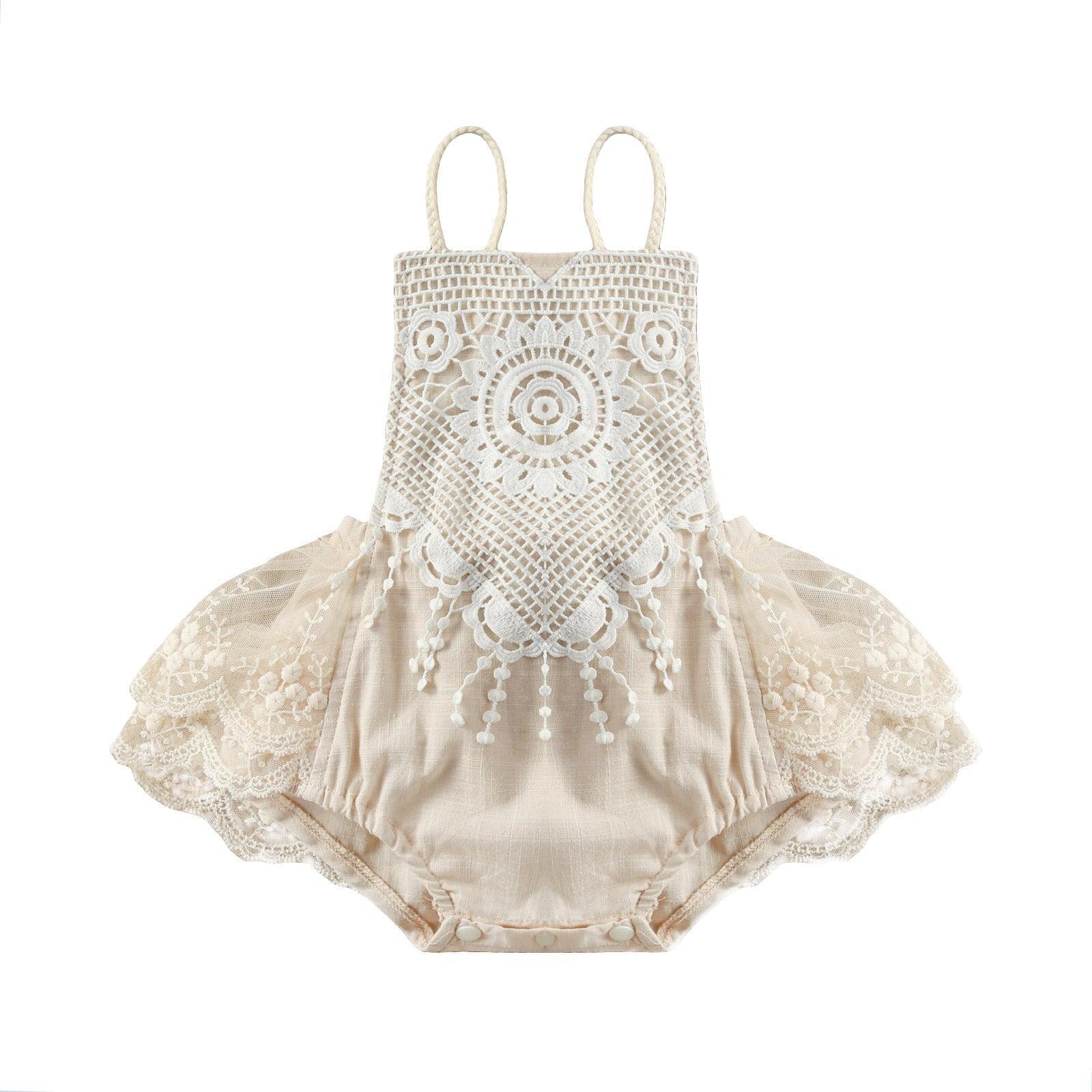 Lace Tassel Backless Dress - Belle Baby
