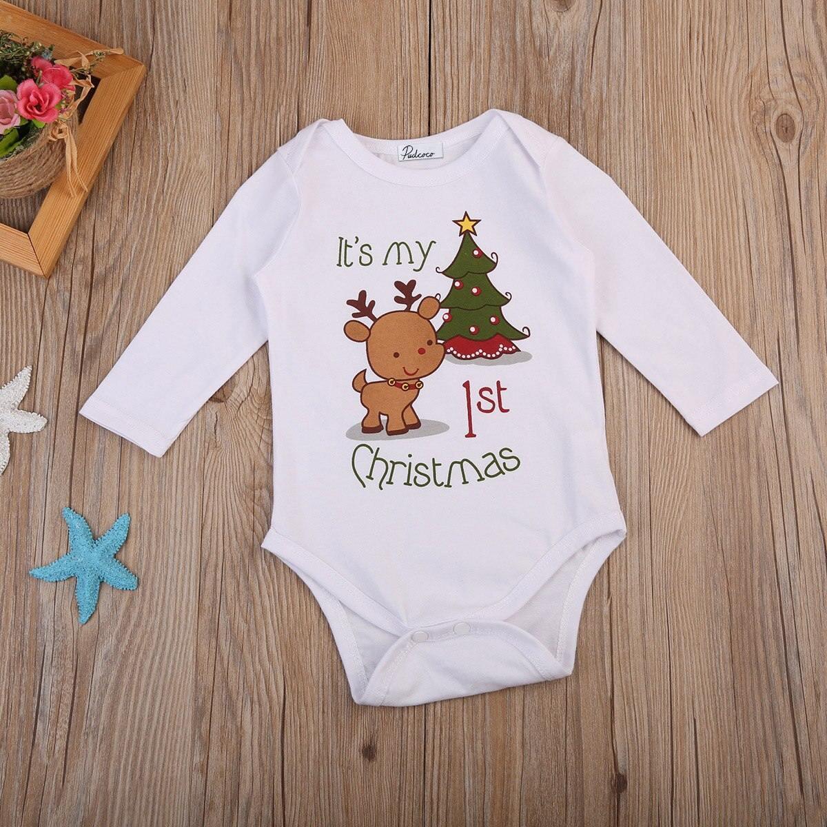 My First Christmas Romper - Belle Baby