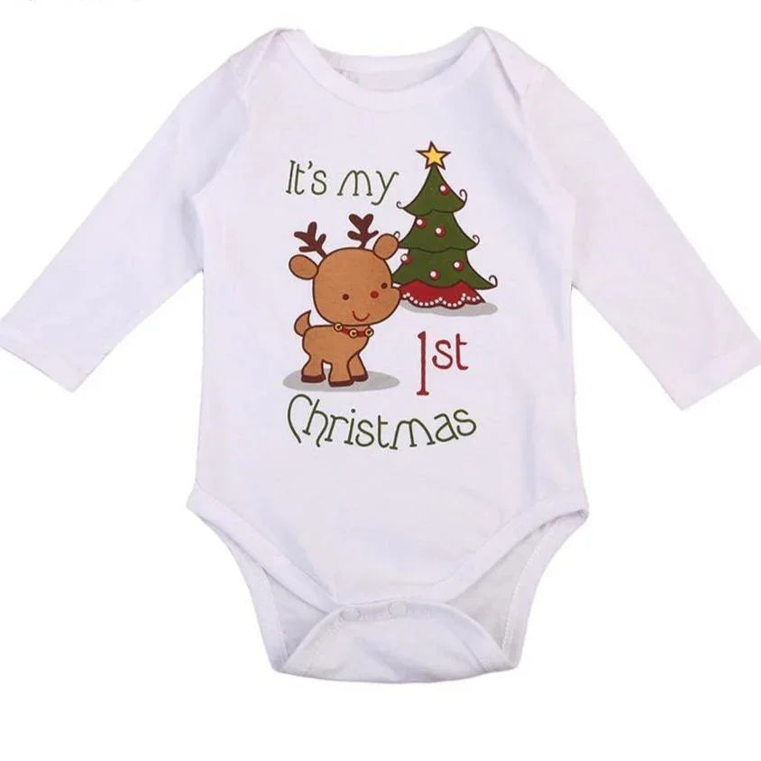 My First Christmas Romper - Belle Baby