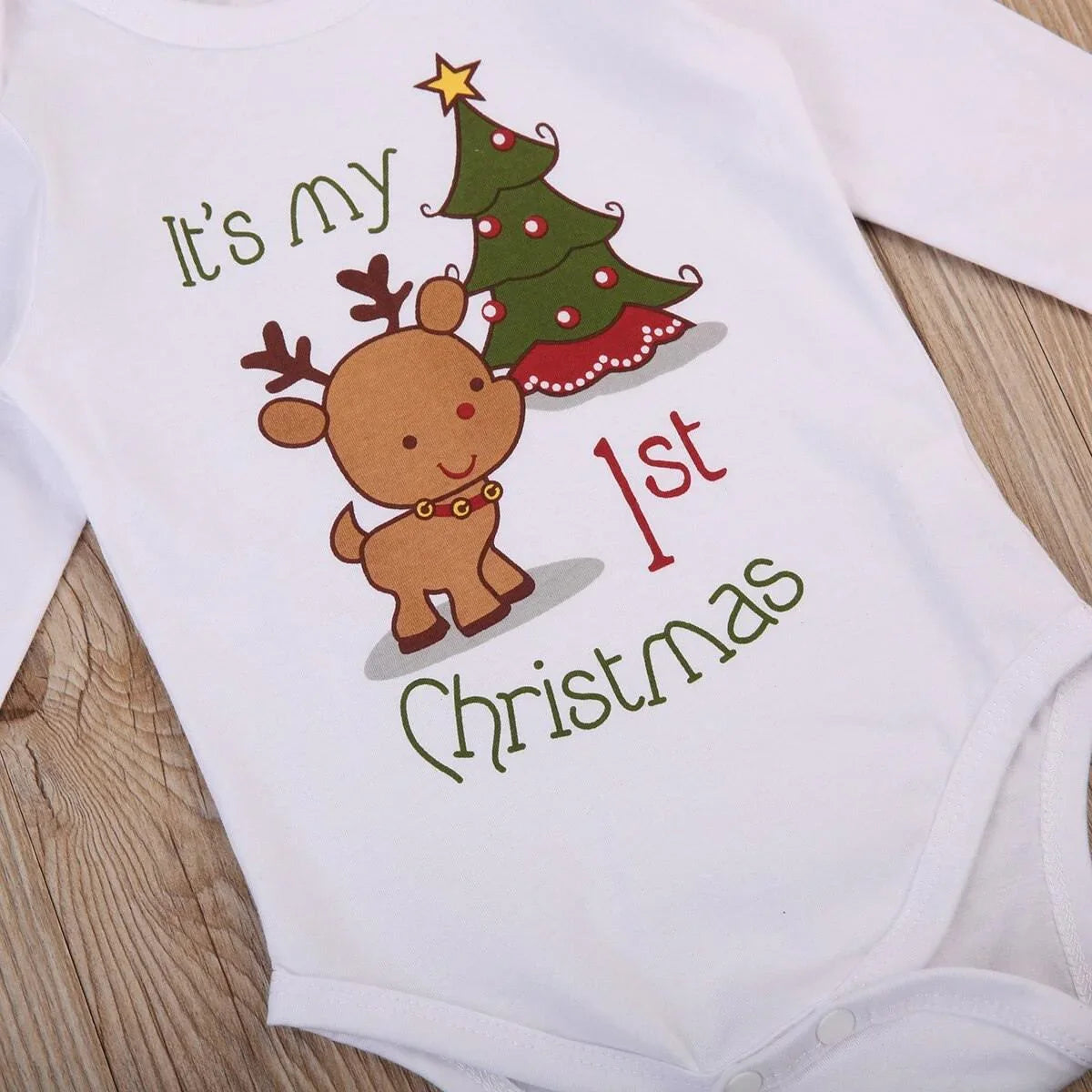 My First Christmas Romper - Belle Baby