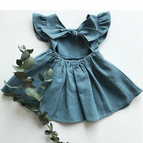 Open Bow Back Summer Dress - Belle Baby