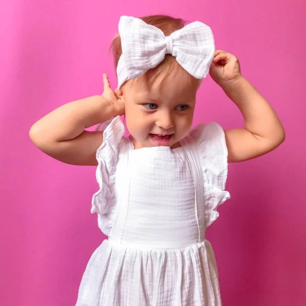 Organic Flared Romper & Headband - Belle Baby