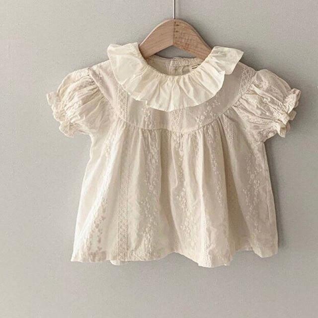 Organic Ivory Lace Tops - Belle Baby