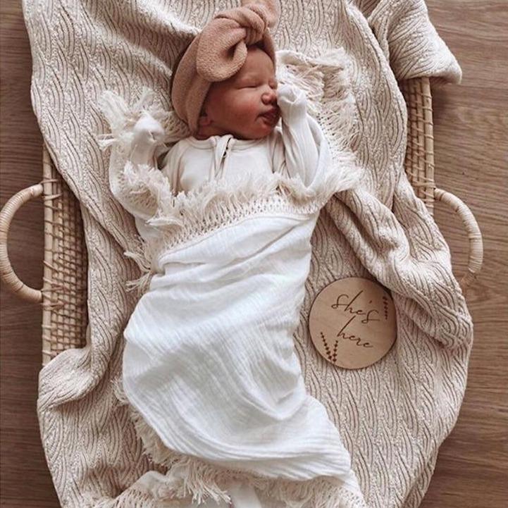 Organic Laced Baby Blanket - Belle Baby