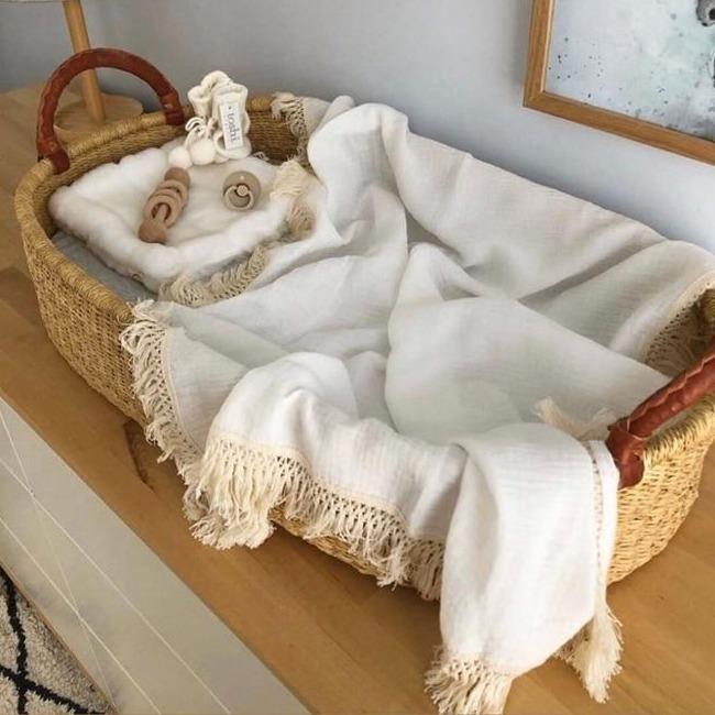 Organic Laced Baby Blanket - Belle Baby