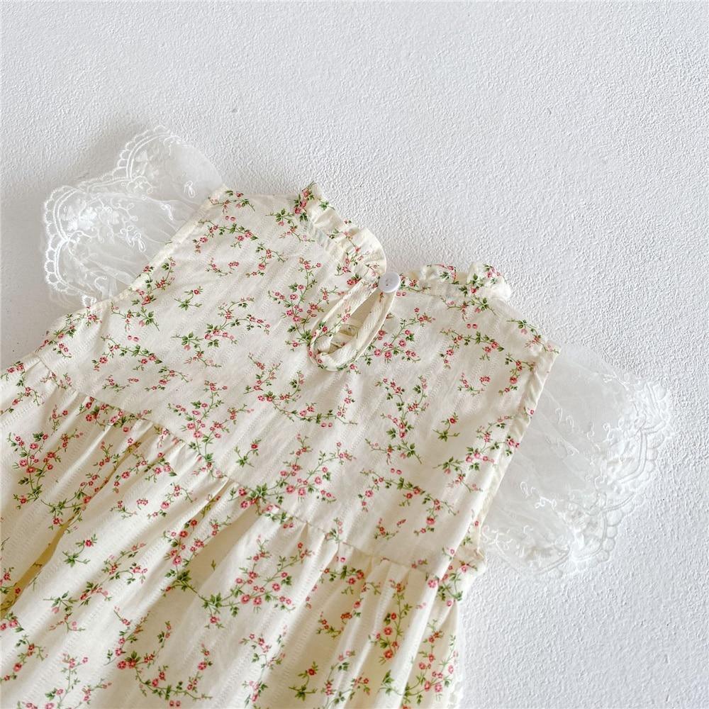Organic Laced Romper & Bonnet - Belle Baby