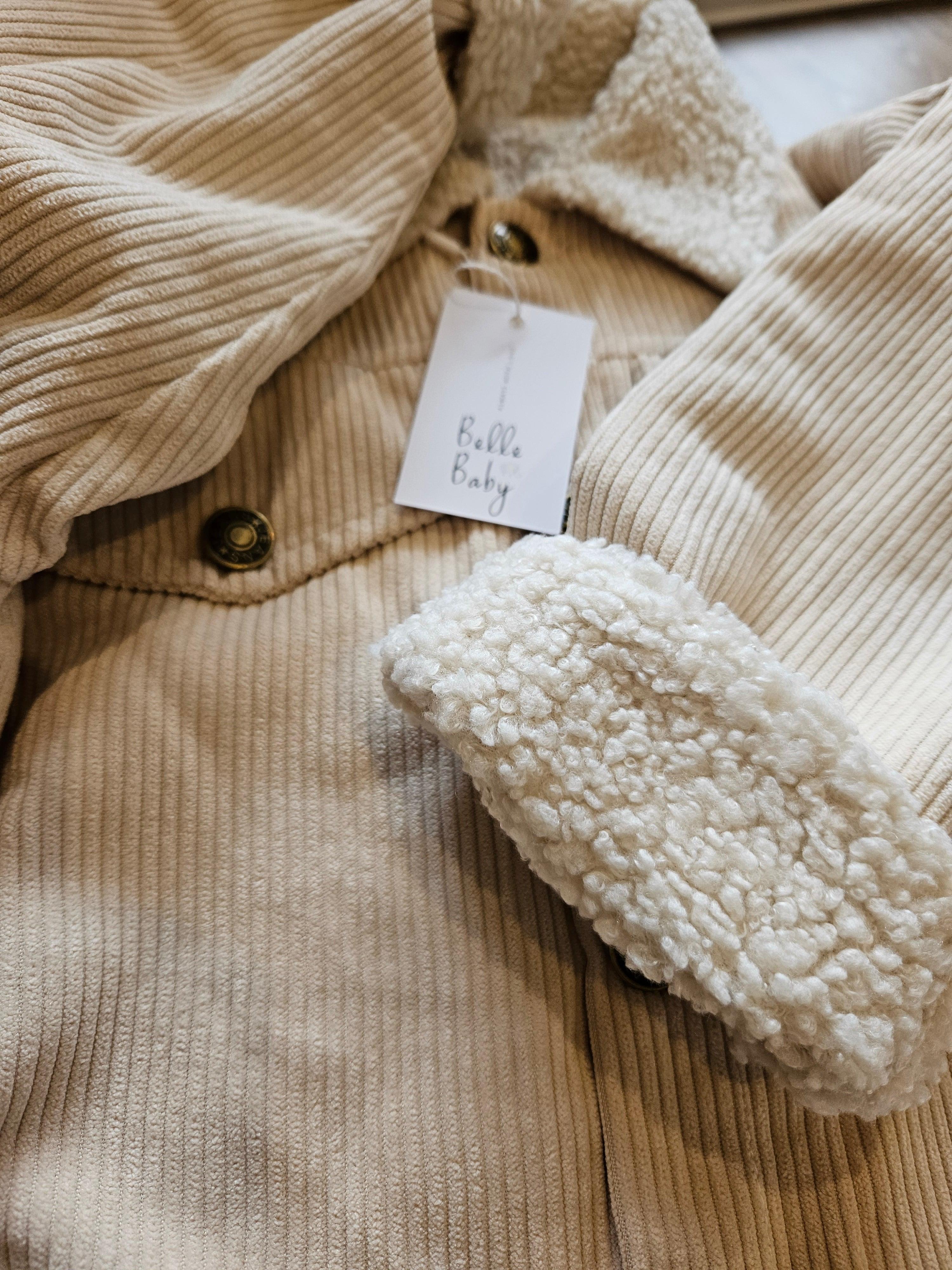 Retro Corduroy Collar Coat - Belle Baby