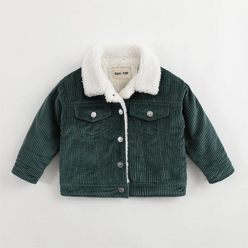 Retro Corduroy Collar Coat - Belle Baby