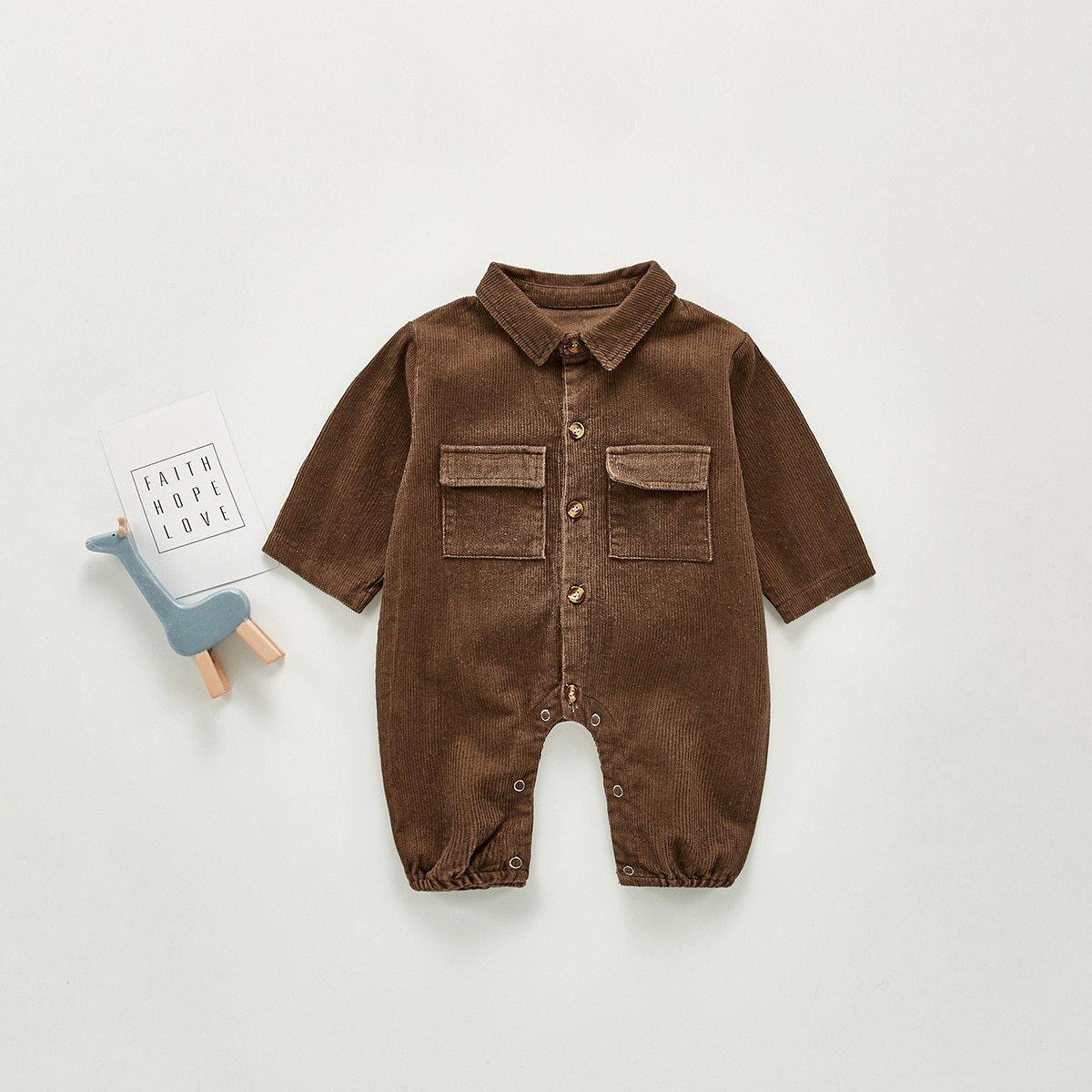 Retro Corduroy Romper - Belle Baby