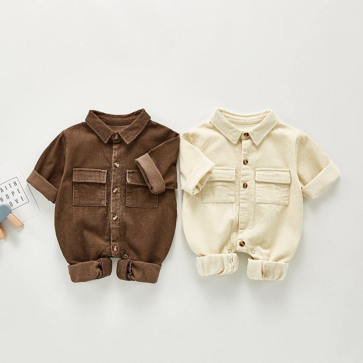Retro Corduroy Romper - Belle Baby