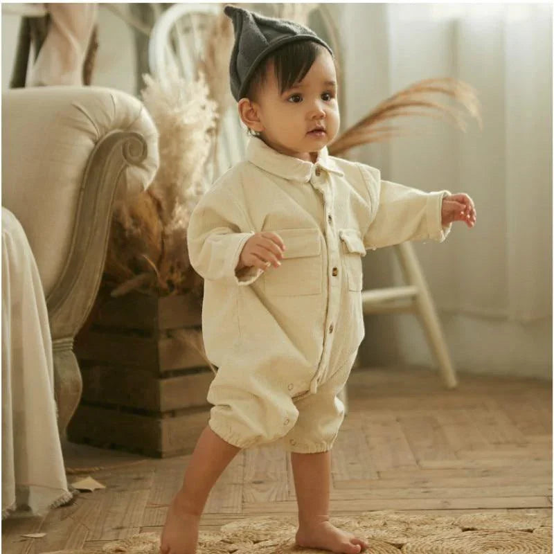 Retro Corduroy Romper - Belle Baby