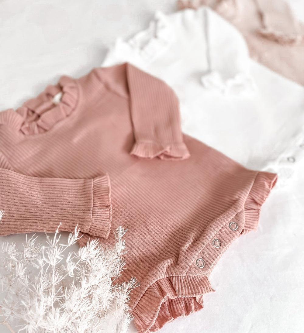 Ribbed Ruffle Romper & Shorts Set - Belle Baby
