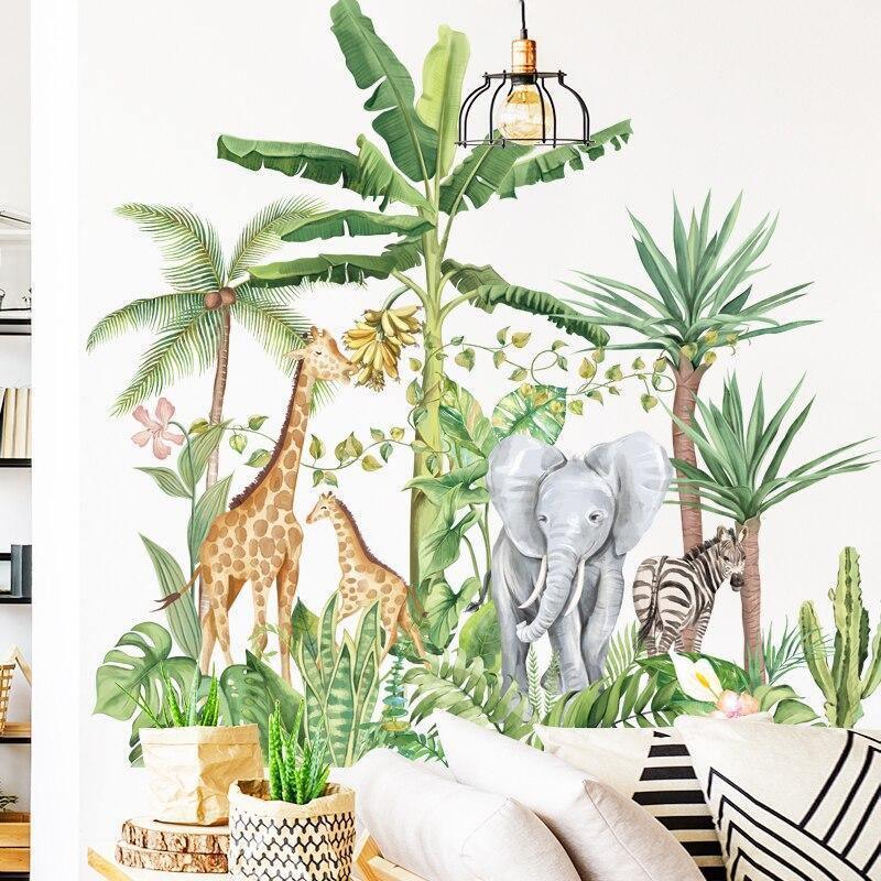 Safari Animal Removable Wall Sticker - Belle Baby