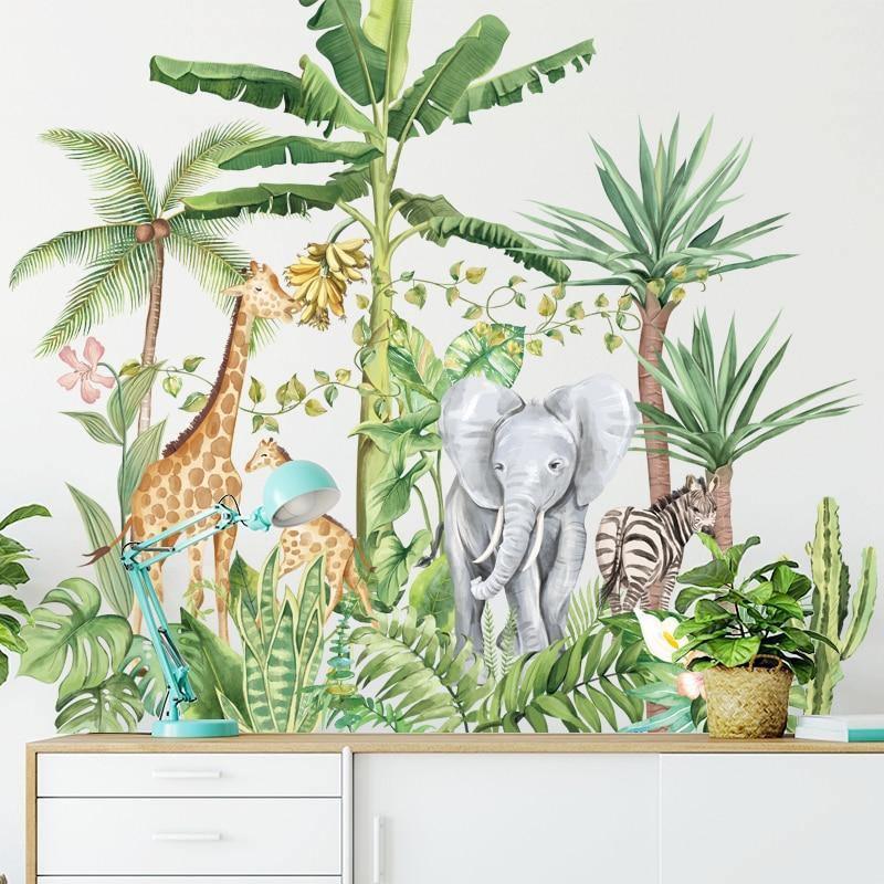 Safari Animal Removable Wall Sticker - Belle Baby