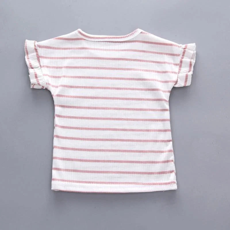 Striped Tee & Overall Romper - Belle Baby