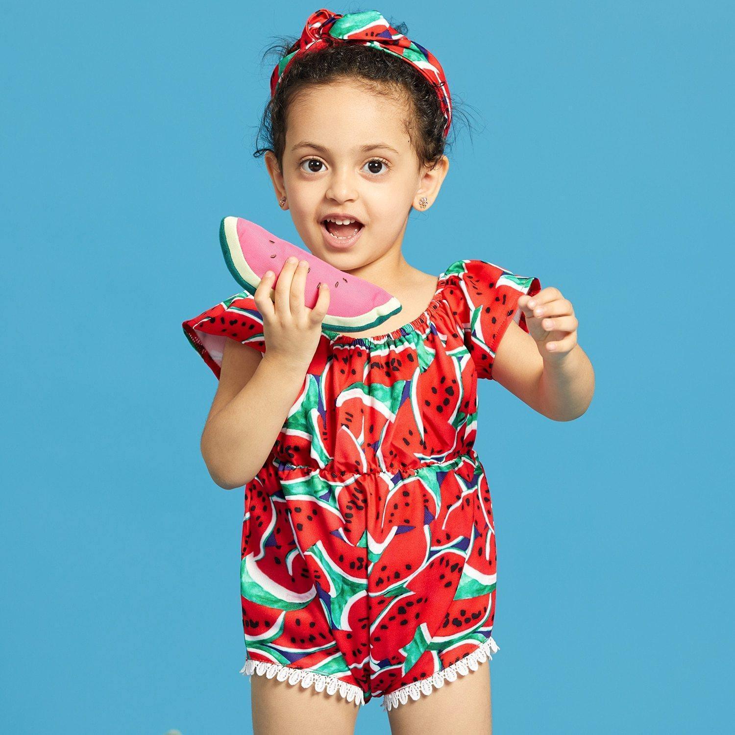 Watermelon Romper & Headband Set - Belle Baby