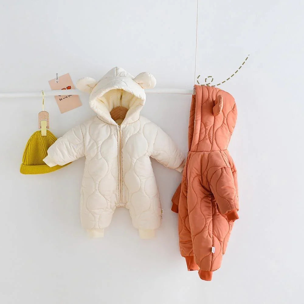 Winter Hooded Bear Jumpsuit - Belle Baby