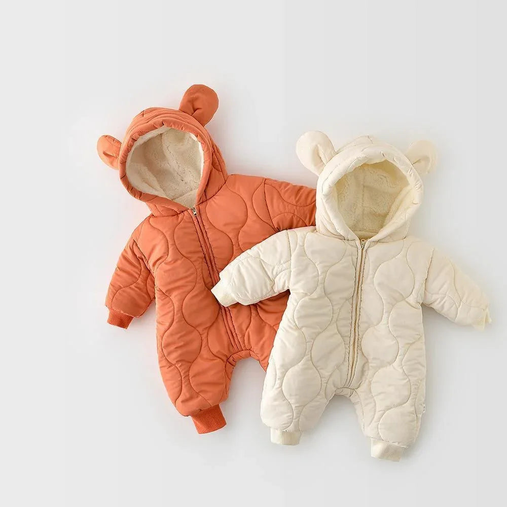 Winter Hooded Bear Jumpsuit - Belle Baby